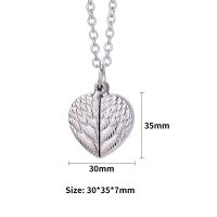 Sublimation Openable Angel Wings Lockets Necklace(Silver)