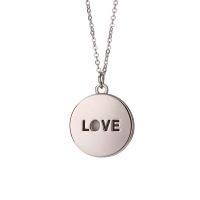 Sublimation LOVE Necklace Carved Sliding Locket Necklace