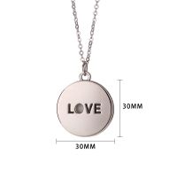 Sublimation LOVE Necklace Carved Sliding Locket Necklace