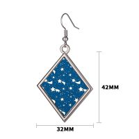 Sublimation Blank Metal Diamond Shape Earrings