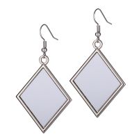 Sublimation Blank Metal Diamond Shape Earrings