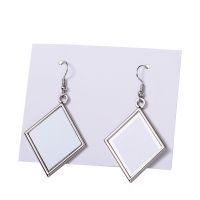 Sublimation Blank Metal Diamond Shape Earrings