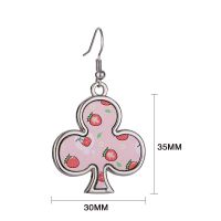 Sublimation Blank Metal Clubs Shape Earrings (Poker Series Jewelry)