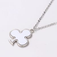 Sublimation Blank Metal Clubs Shape Necklace (Poker Series Jewelry)