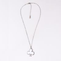 Sublimation Blank Metal Clubs Shape Necklace (Poker Series Jewelry)