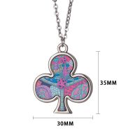 Sublimation Blank Metal Clubs Shape Necklace (Poker Series Jewelry)