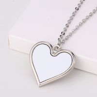 Sublimation Blank Metal Heart Shape Necklace (Poker Series Jewelry)