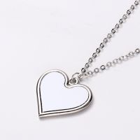 Sublimation Blank Metal Heart Shape Necklace (Poker Series Jewelry)