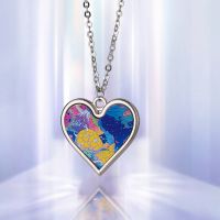 Sublimation Blank Metal Heart Shape Necklace (Poker Series Jewelry)