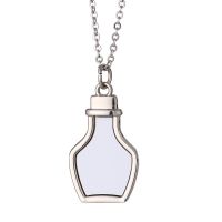 Sublimation Blank Metal Drifting bottle Necklace