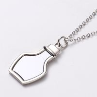 Sublimation Blank Metal Drifting bottle Necklace