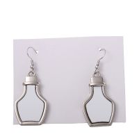 Sublimation Blank Metal Drifting Bottle Earrings