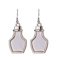 Sublimation Blank Metal Drifting Bottle Earrings