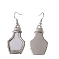 Sublimation Blank Metal Drifting Bottle Earrings