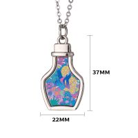 Sublimation Blank Metal Drifting bottle Necklace