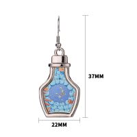 Sublimation Blank Metal Drifting Bottle Earrings