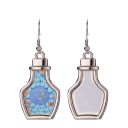 Sublimation Blank Metal Drifting Bottle Earrings