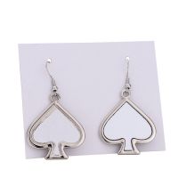 Sublimation Blank Metal Spade Shape Earrings (Poker Series Jewelry)