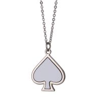 Sublimation Blank Metal Spade Shape Necklace