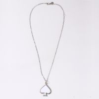 Sublimation Blank Metal Spade Shape Necklace