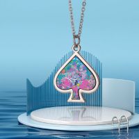 Sublimation Blank Metal Spade Shape Necklace