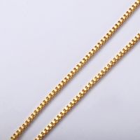 Sublimation Blank Square Fillet Rhinestones Necklaces(gold)