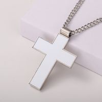 Sublimation Blank Metal Cross Necklaces