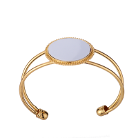 Sublimation Blank Cuff Opening Bracelet（gold）