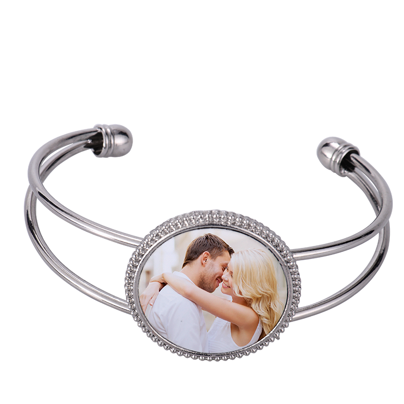 Sublimation Blank Cuff Opening Bracelet（silver）