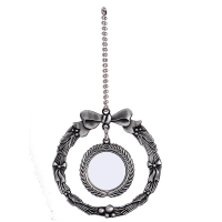 Sublimation Car Hanger Wreath Ornament （silver）