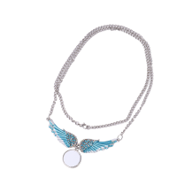 Sublimation Angel Wings Snap Button Necklaces