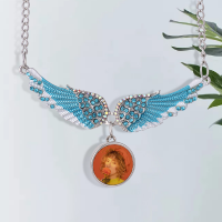 Sublimation Angel Wings Snap Button Necklaces