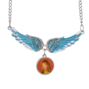 Sublimation Angel Wings Snap Button Necklaces