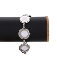 Sublimation Blank  Metal Round 5 tag Bracelet