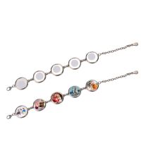 Sublimation Blank  Metal Round 5 tag Bracelet