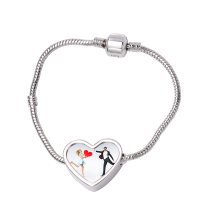 Sublimation Blank  Metal Heart Bracelets