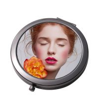 Sublimation Arc Shape Mini Compact Mirror（black）