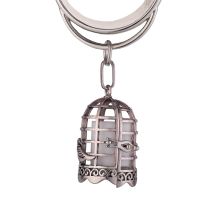 Sublimation Blanks Birdcage Car Hanger Ornaments Can Put Aromatherapy（silver）