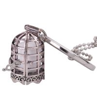 Sublimation Blanks Birdcage Car Hanger Ornaments Can Put Aromatherapy（silver）