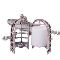 Sublimation Blanks Birdcage Car Hanger Ornaments Can Put Aromatherapy（silver）