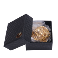 Sublimation Floating Magic 4 Photo Box Locket Necklace(gold)