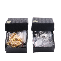 Sublimation Floating Magic 4 Photo Box Locket Necklace(gold)