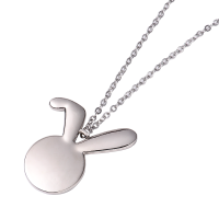 Sublimation Blank Metal Bunny Necklace