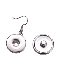 Sublimation Blank Snap Button Metal Earrings