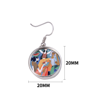 Sublimation Blank Snap Button Metal Earrings