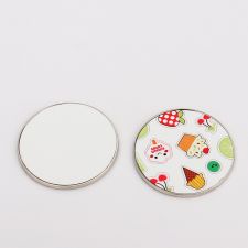 Sublimation Round  Metal Blank Fridge Magnets