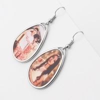 Sublimation Blank Teardrop Metal Photo Earrings