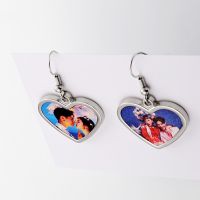 Sublimation Blank Metal Photo Earrings (Heart )