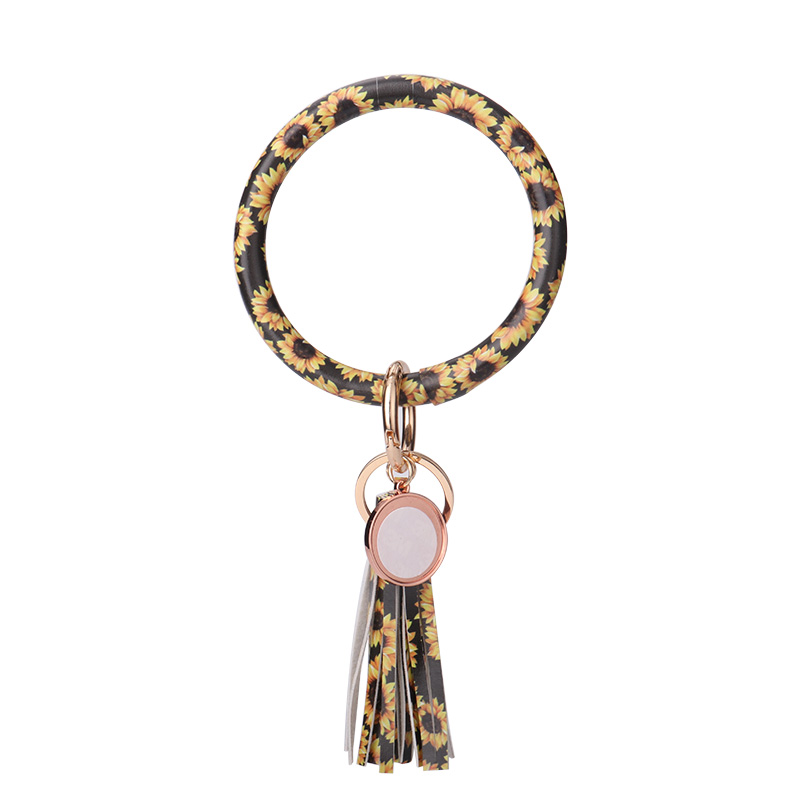 Sublimation Blank Tassel Bangle  Bracelet(#4-Sun flower)