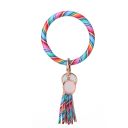 Sublimation Blank Tassel Bangle  Bracelet(#6-Rainbow )